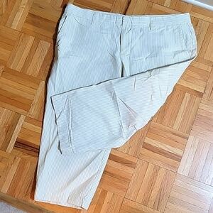 Gap tan stripe capris.